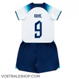 Engeland Harry Kane #9 Thuis tenue Kids WK 2022 Korte Mouw (+ Korte broeken)