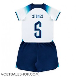 Engeland John Stones #5 Thuis tenue Kids WK 2022 Korte Mouw (+ Korte broeken)