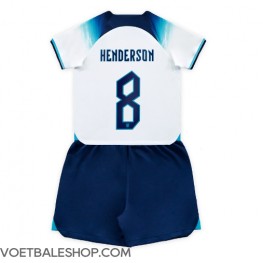 Engeland Jordan Henderson #8 Thuis tenue Kids WK 2022 Korte Mouw (+ Korte broeken)