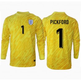 Engeland Jordan Pickford #1 Keeper Uit tenue EK 2024 Lange Mouw