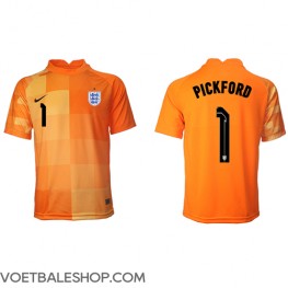 Engeland Jordan Pickford #1 Keeper Uit tenue WK 2022 Korte Mouw