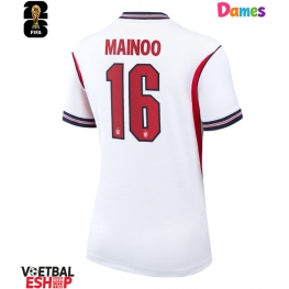 Engeland Kobbie Mainoo #16 Thuis tenue Dames WK 2026 Korte Mouw