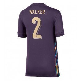 Engeland Kyle Walker #2 Uit tenue Dames EK 2024 Korte Mouw