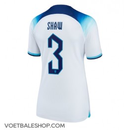 Engeland Luke Shaw #3 Thuis tenue Dames WK 2022 Korte Mouw