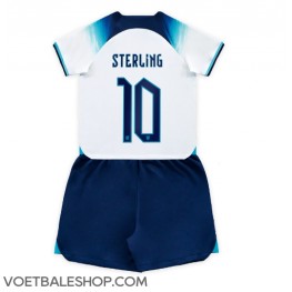 Engeland Raheem Sterling #10 Thuis tenue Kids WK 2022 Korte Mouw (+ Korte broeken)