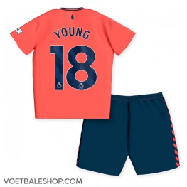 Everton Ashley Young #18 Uit tenue Kids 2023-24 Korte Mouw (+ Korte broeken)