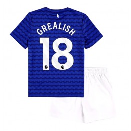 Everton Jack Grealish #18 Thuis tenue Kids 2025-26 Korte Mouw (+ Korte broeken)