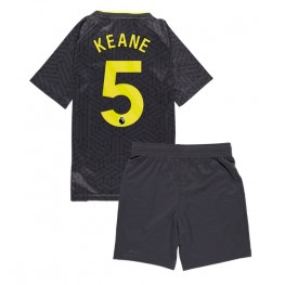 Everton Michael Keane #5 Uit tenue Kids 2024-25 Korte Mouw (+ Korte broeken)