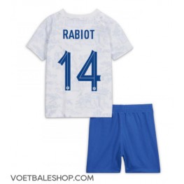 Frankrijk Adrien Rabiot #14 Uit tenue Kids WK 2022 Korte Mouw (+ Korte broeken)