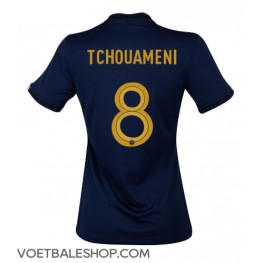 Frankrijk Aurelien Tchouameni #8 Thuis tenue Dames WK 2022 Korte Mouw