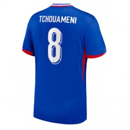 Frankrijk Aurelien Tchouameni #8 Thuis tenue EK 2024 Korte Mouw