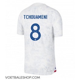 Frankrijk Aurelien Tchouameni #8 Uit tenue WK 2022 Korte Mouw