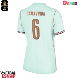 Frankrijk Eduardo Camavinga #6 Uit tenue Dames WK 2026 Korte Mouw