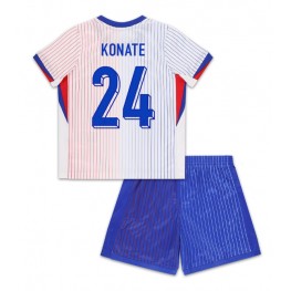 Frankrijk Ibrahima Konate #24 Uit tenue Kids EK 2024 Korte Mouw (+ Korte broeken)