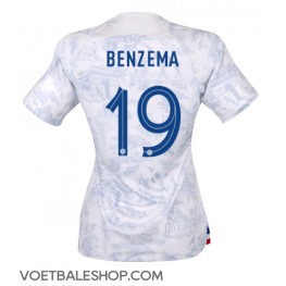 Frankrijk Karim Benzema #19 Uit tenue Dames WK 2022 Korte Mouw