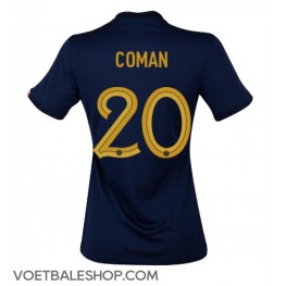 Frankrijk Kingsley Coman #20 Thuis tenue Dames WK 2022 Korte Mouw