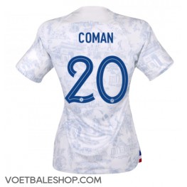 Frankrijk Kingsley Coman #20 Uit tenue Dames WK 2022 Korte Mouw