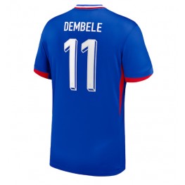 Frankrijk Ousmane Dembele #11 Thuis tenue EK 2024 Korte Mouw