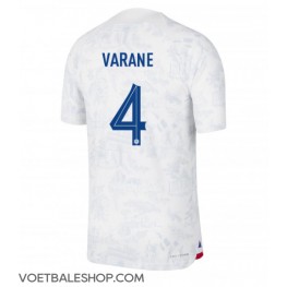 Frankrijk Raphael Varane #4 Uit tenue WK 2022 Korte Mouw