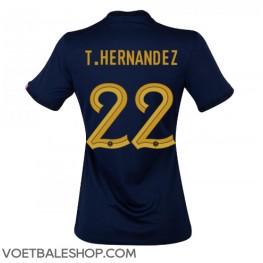 Frankrijk Theo Hernandez #22 Thuis tenue Dames WK 2022 Korte Mouw