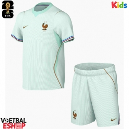 Frankrijk Uit tenue Kids WK 2026 Korte Mouw (+ Korte broeken)