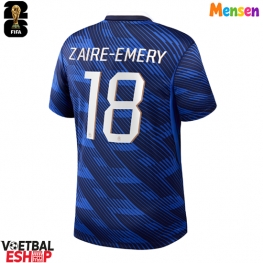Frankrijk Warren Zaire-Emery #18 Thuis tenue WK 2026 Korte Mouw