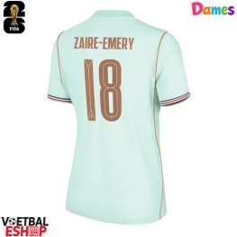 Frankrijk Warren Zaire-Emery #18 Uit tenue Dames WK 2026 Korte Mouw