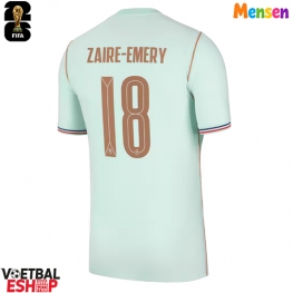 Frankrijk Warren Zaire-Emery #18 Uit tenue WK 2026 Korte Mouw