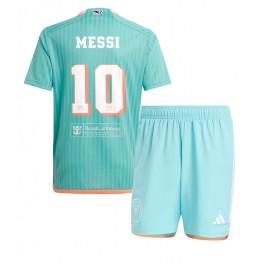 Inter Miami Lionel Messi #10 Derde tenue Kids 2024-25 Korte Mouw (+ Korte broeken)