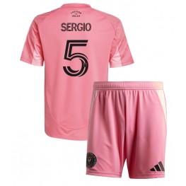 Inter Miami Sergio Busquets #5 Thuis tenue Kids 2025-26 Korte Mouw (+ Korte broeken)