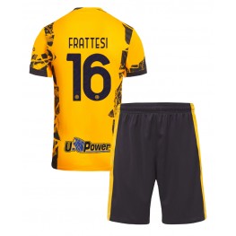 Inter Milan Davide Frattesi #16 Derde tenue Kids 2024-25 Korte Mouw (+ Korte broeken)