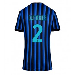 Inter Milan Denzel Dumfries #2 Thuis tenue Dames 2025-26 Korte Mouw