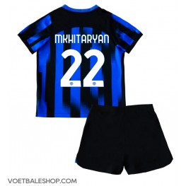 Inter Milan Henrikh Mkhitaryan #22 Thuis tenue Kids 2023-24 Korte Mouw (+ Korte broeken)