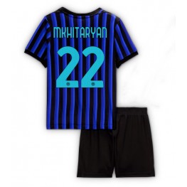 Inter Milan Henrikh Mkhitaryan #22 Thuis tenue Kids 2025-26 Korte Mouw (+ Korte broeken)