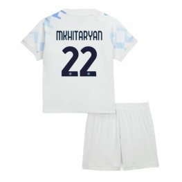 Inter Milan Henrikh Mkhitaryan #22 Uit tenue Kids 2025-26 Korte Mouw (+ Korte broeken)