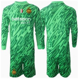 Inter Milan Keeper Thuis tenue Kids 2024-25 Lange Mouw (+ Korte broeken)