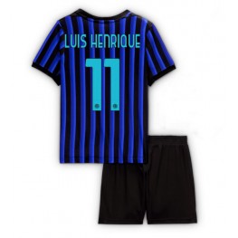 Inter Milan Luis Henrique #11 Thuis tenue Kids 2025-26 Korte Mouw (+ Korte broeken)