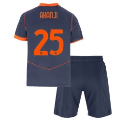 Inter Milan Manuel Akanji #25 Derde tenue Kids 2025-26 Korte Mouw (+ Korte broeken)