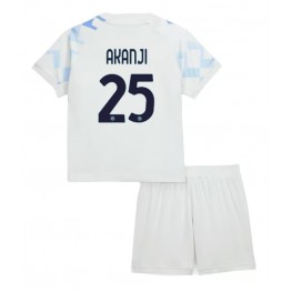 Inter Milan Manuel Akanji #25 Uit tenue Kids 2025-26 Korte Mouw (+ Korte broeken)