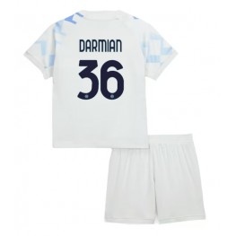 Inter Milan Matteo Darmian #36 Uit tenue Kids 2025-26 Korte Mouw (+ Korte broeken)