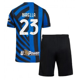 Inter Milan Nicolo Barella #23 Thuis tenue Kids 2024-25 Korte Mouw (+ Korte broeken)