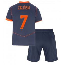 Inter Milan Piotr Zielinski #7 Derde tenue Kids 2025-26 Korte Mouw (+ Korte broeken)