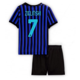 Inter Milan Piotr Zielinski #7 Thuis tenue Kids 2025-26 Korte Mouw (+ Korte broeken)