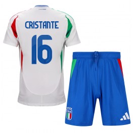 Italië Bryan Cristante #16 Uit tenue Kids EK 2024 Korte Mouw (+ Korte broeken)
