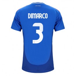 Italië Federico Dimarco #3 Thuis tenue EK 2024 Korte Mouw
