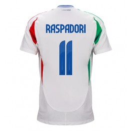 Italië Giacomo Raspadori #11 Uit tenue EK 2024 Korte Mouw