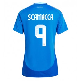 Italië Gianluca Scamacca #9 Thuis tenue Dames EK 2024 Korte Mouw