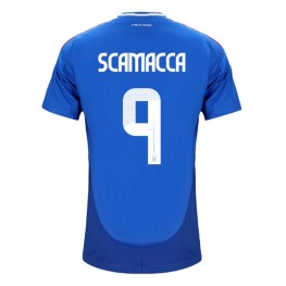 Italië Gianluca Scamacca #9 Thuis tenue EK 2024 Korte Mouw