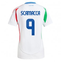 Italië Gianluca Scamacca #9 Uit tenue Dames EK 2024 Korte Mouw