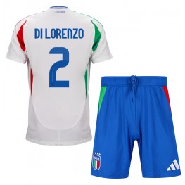 Italië Giovanni Di Lorenzo #2 Uit tenue Kids EK 2024 Korte Mouw (+ Korte broeken)